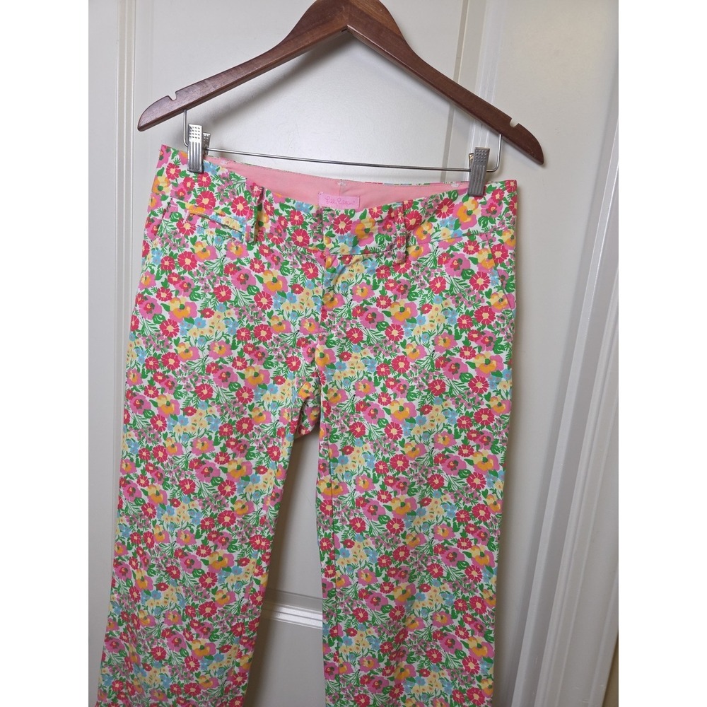 Lilly Pulitzer Floral "Ants on Parade" Pants 2012 Women's Size 2‎ Resort Preppy
